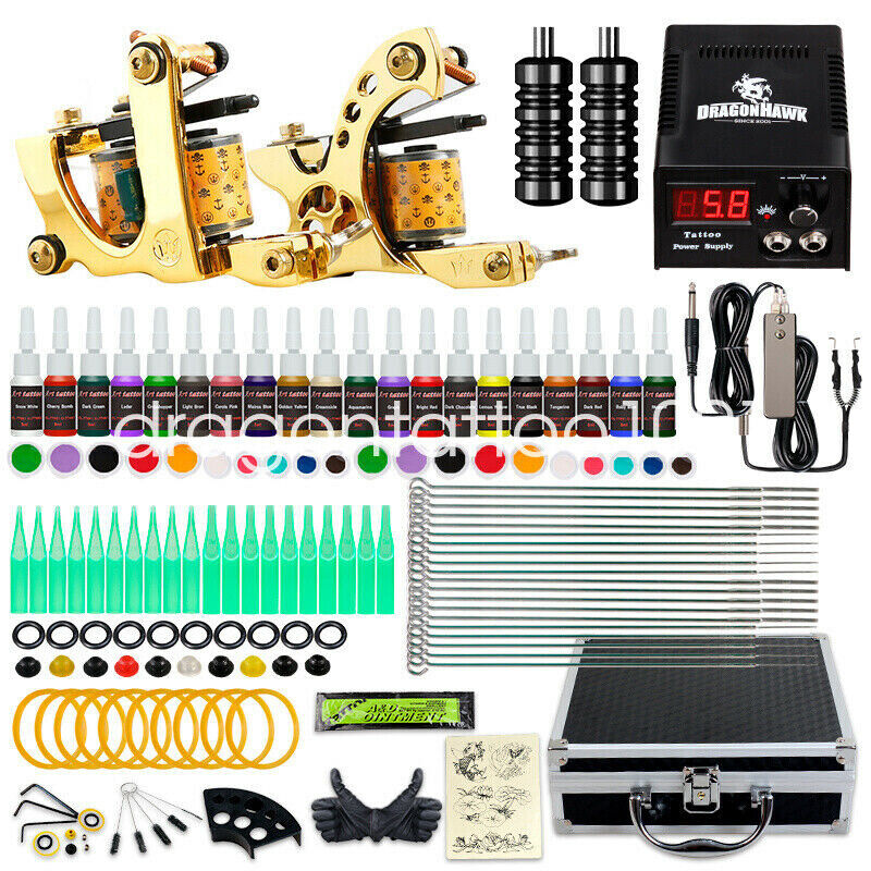2 MACHINE GOLD TATTOO KIT