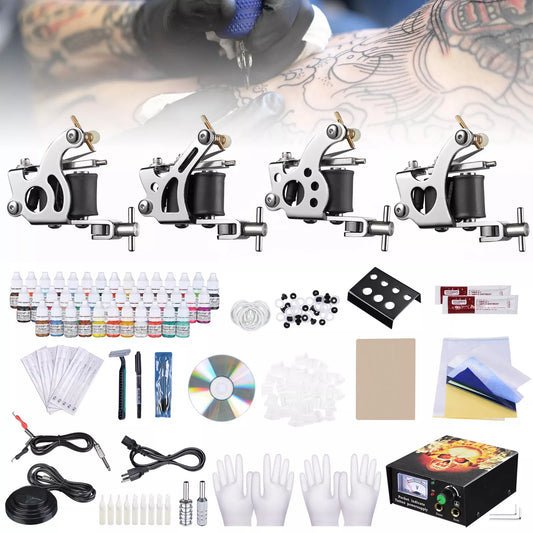 4 Machine Tattoo Kit